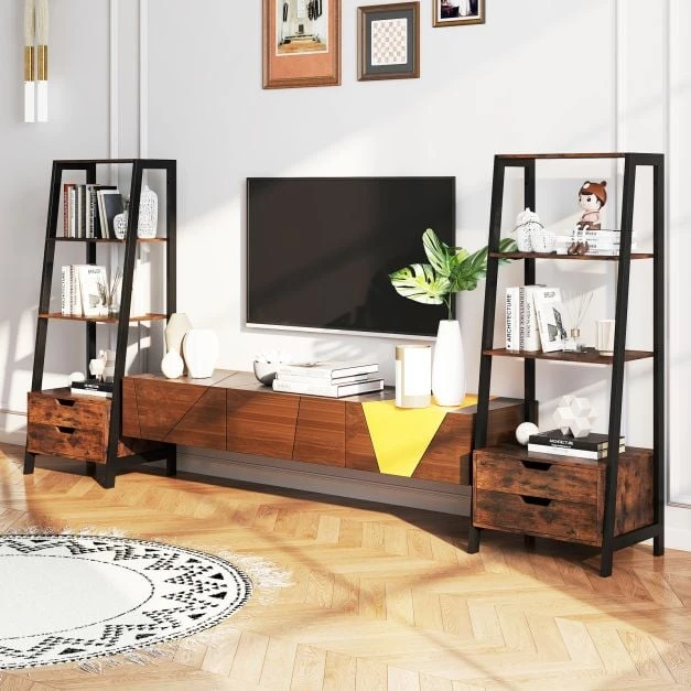 Promotion Laiptų Lentyna su Stalčiais Ruda