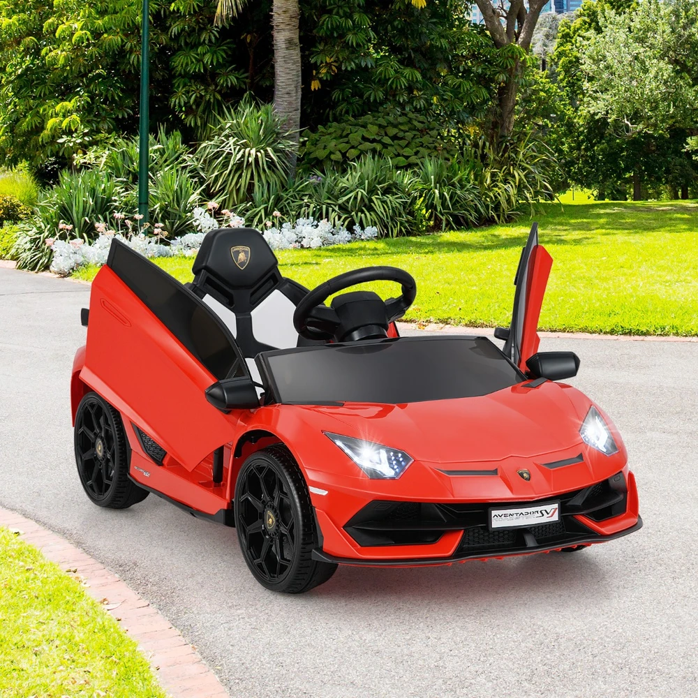 Promotion Lamborghini 12V elektrinis žaislinis automobilis vaikams raudonas spalvos