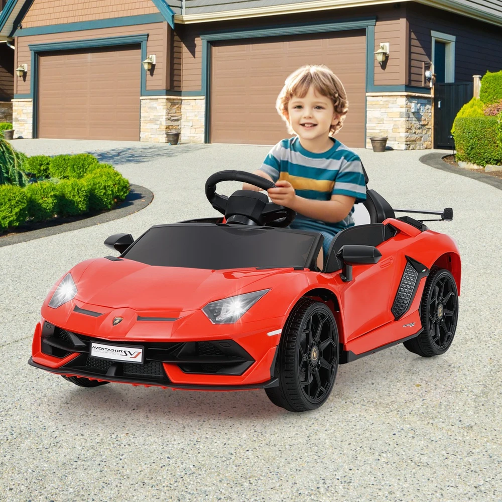 Promotion Lamborghini 12V elektrinis žaislinis automobilis vaikams raudonas spalvos