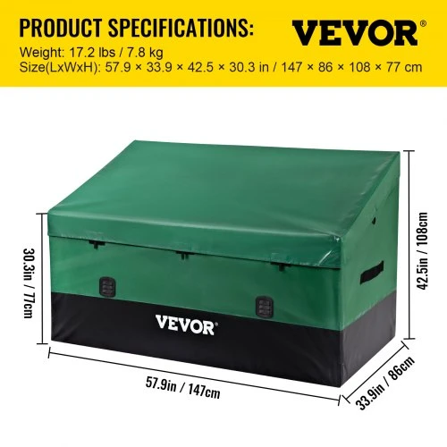 Koduva Lauko daiktadėžė VEVOR, PE tentas, 870,6 l, 147 x 86 x 108 cm
