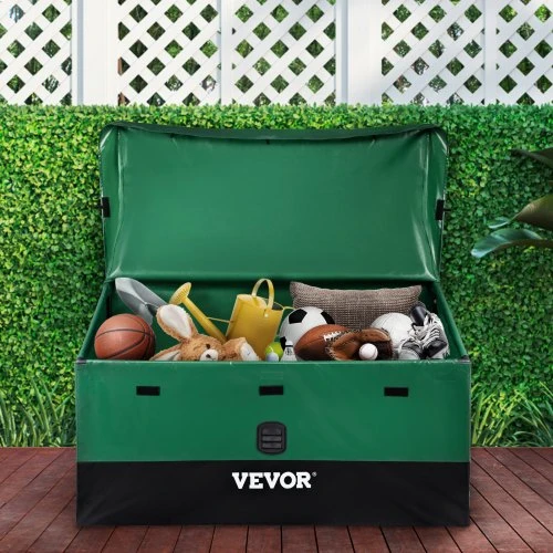 VEVOR Lauko daiktadėžė VV-OSB-100, PE tentas, ruda / mėlyna, 379 l, 122 x 63 x 75 cm