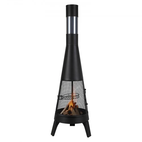 Koduva Lauko kaminas VEVOR 81203L, kūginis, juodas, Ø 51 x 150 cm