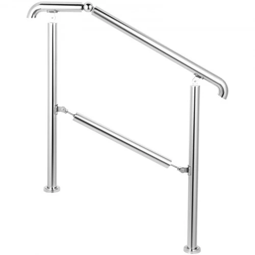 Koduva Lauko laiptų turėklas VEVOR BXG-3STEP, 304 nerūdijantis plienas, sidabrinis, 106 x 86 cm