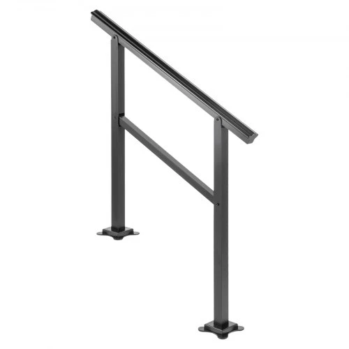 Koduva Lauko laiptų turėklas VEVOR LZHG-3FT, aliuminis, juodas, 91 x 90 cm, 2-3 pakopoms
