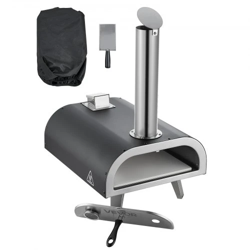 VEVOR Lauko picų krosnis SRGP025, malkinė, su termometru, 30 cm, juoda
