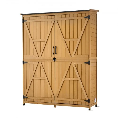 Koduva Lauko sandėliukas VEVOR SC-02, medinis, rudas, 125,5 x 162,5 cm