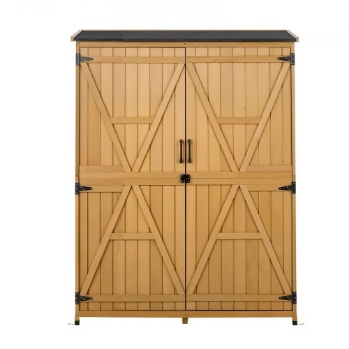 Koduva Lauko sandėliukas VEVOR SC-02, medinis, rudas, 125,5 x 162,5 cm