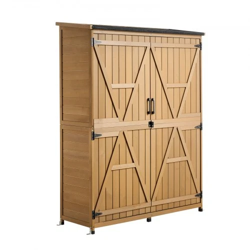 Koduva Lauko sandėliukas VEVOR SC-02, medinis, rudas, 125,5 x 162,5 cm