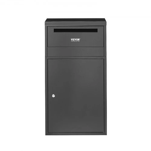VEVOR Lauko siuntų dėžė PB-266C su spyna, cinkuotas plienas, juoda, 50 x 32,5 x 90,9 cm