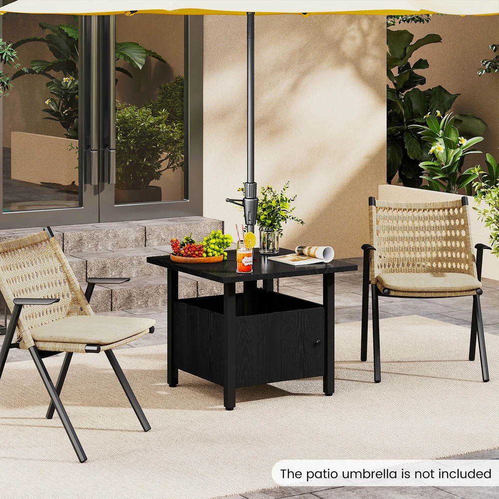 Promotion Lauko šoninis staliukas su 4,8 cm skėtuko anga ir 2 smėlio maišais