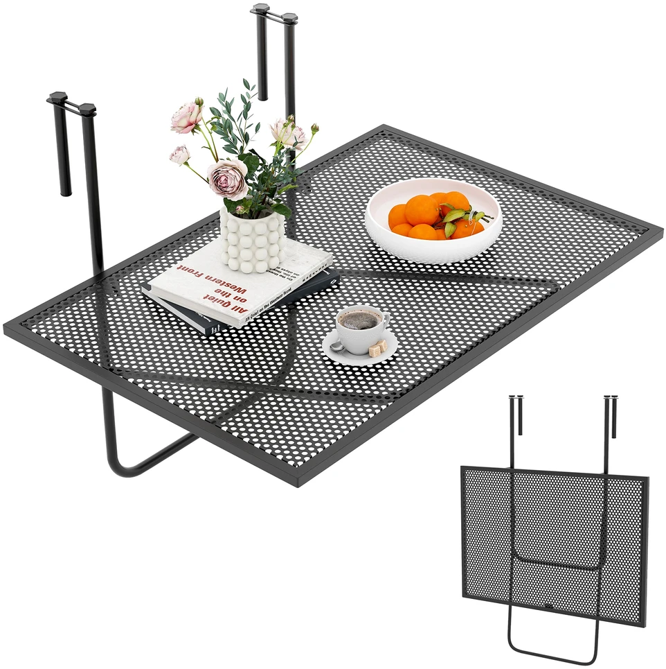 Promotion Lauko sulankstomas pakabinamas stalas, metalinis rėmas, juodas