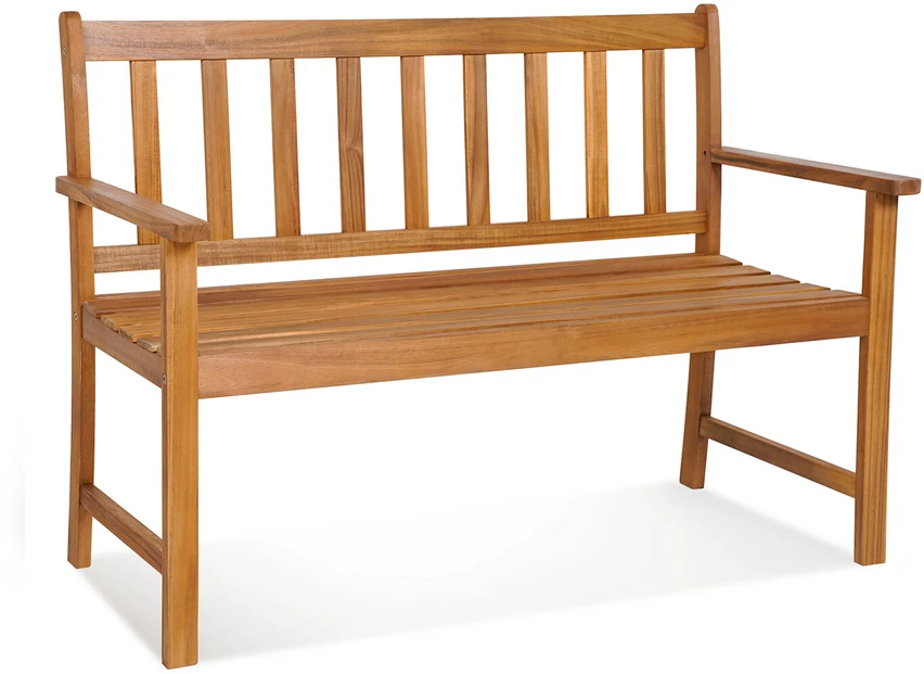 Promotion Lauko suolas 2 asmenims su atlošu, akacijos mediena, natūrali, 122 x 56 x 86 cm