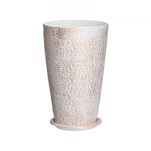 VEVOR Lauko vazonai, 2 vnt., apvalūs, PP, smėlio spalvos, skersmuo 33 cm, aukštis 53 cm