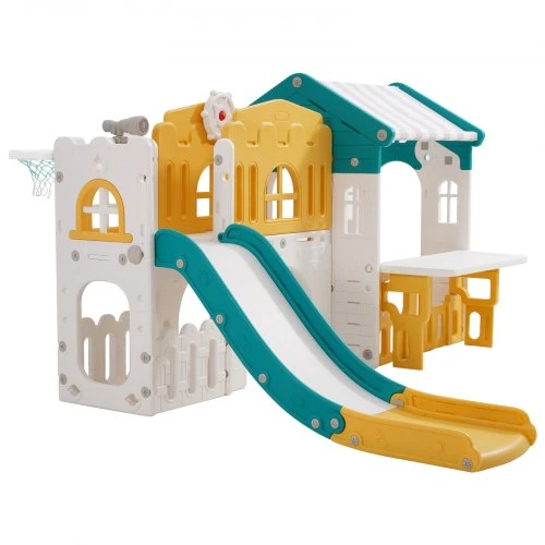 Koduva Lauko žaidimų namelis vaikams VEVOR LY-2889G su čiuožykla, HDPE plastikas, 187 x 151 x 111 cm