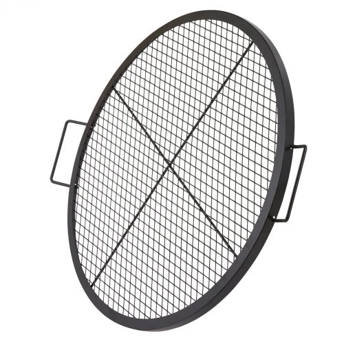 VEVOR Laužo grotelių grotelės, apvalios, juodos, plieninės, Ø 76 cm