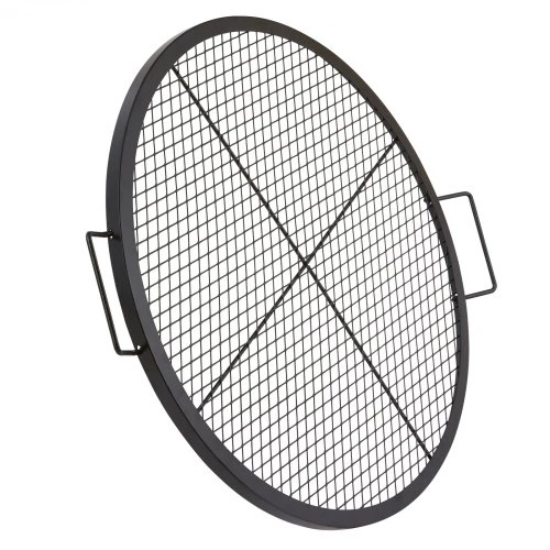 VEVOR Laužo grotelių grotelės, apvalios, juodos, plieninės, Ø 76 cm