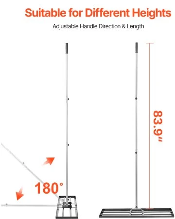 VEVOR Lawn leveling rake, juodas, carbon steel, 229 x 91,4 cm