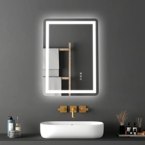 VEVOR LED vonios veidrodis MRH, 50 x 70 cm, montuojamas ant sienos