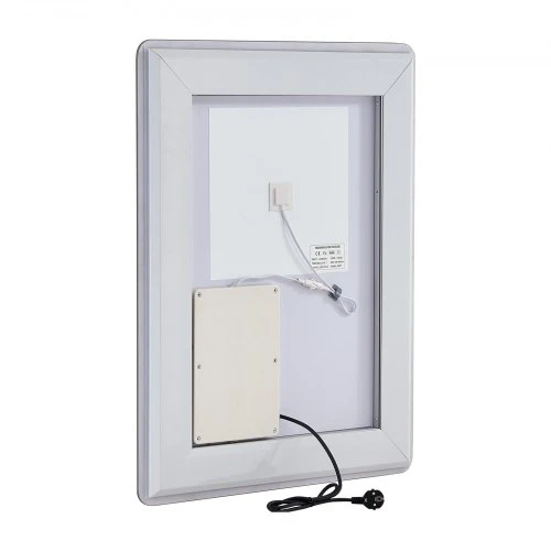 VEVOR LED vonios veidrodis MRH, sieninis, su priekiniu ir galiniu apšvietimu, 60 x 80 cm