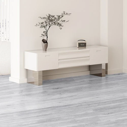 VEVOR Lipnios vinilinės grindų plytelės DW5056, 20 vnt., šviesiai pilko medžio rašto, 91 x 15 cm