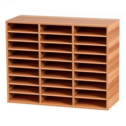 VEVOR Literatūros organizatorius, 27 skyriai, MDF, baltas, 80 x 30,5 x 63 cm