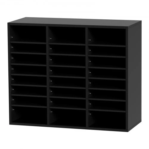 VEVOR Literatūros organizatorius, 24 skyriai, juodas, 74 x 31 x 62 cm