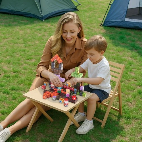 Koduva Magnetinės kaladėlės VEVOR Dark Castle Set, 100 vnt., 2 x 2 x 2 cm, nuo 3 metų