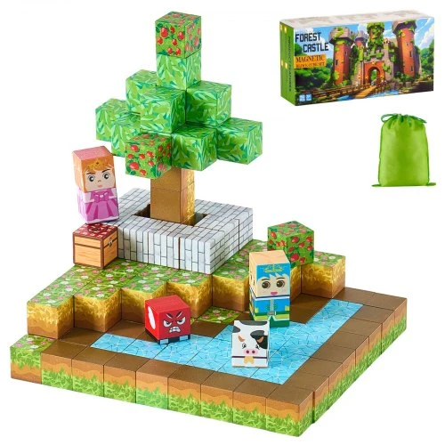 Koduva Magnetinės kaladėlės VEVOR Forest Castle Set, 150 vnt., 3+ m.