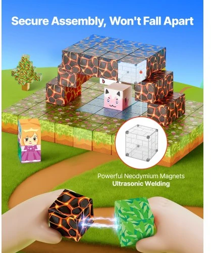 Koduva Magnetinės kaladėlės VEVOR Forest Castle Set, 150 vnt., 3+ m.