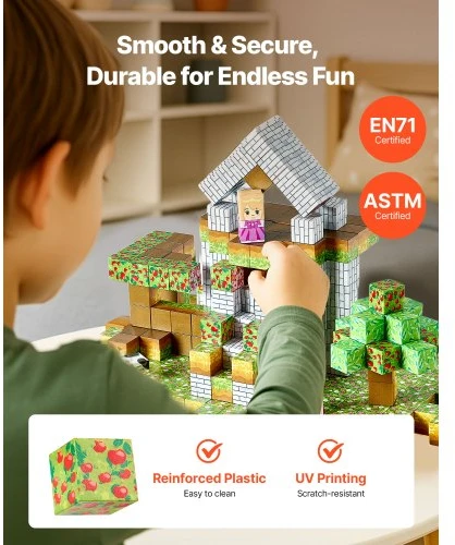 Koduva Magnetinės kaladėlės VEVOR Forest Castle Set, 150 vnt., 3+ m.