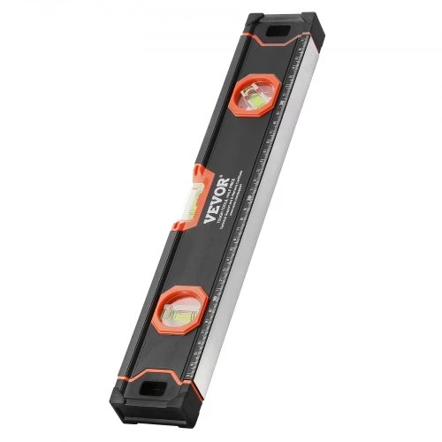 Koduva Magnetinių gulsčiukų rinkinys VEVOR, 6 vnt., aliuminis, juoda / oranžinė, 25/40/60/80/120/200 cm