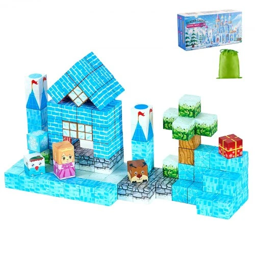 Koduva Magnetinių kaladėlių rinkinys VEVOR Glacier Castle Set, 150 vnt., nuo 3 metų