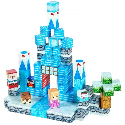 Koduva Magnetinių kaladėlių rinkinys VEVOR Glacier Castle Set, 150 vnt., nuo 3 metų