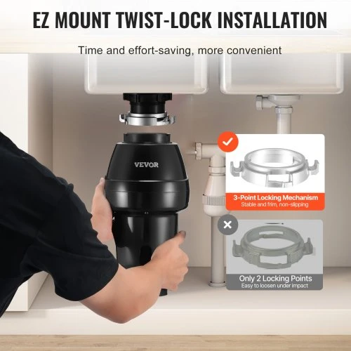 VEVOR Maisto atliekų smulkintuvas JW-V50, 0,56 kW, 3930 RPM