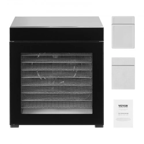 VEVOR Maisto džiovintuvas FD-1018, 1000 W, 10 nerūdijančio plieno padėklų, 25 l