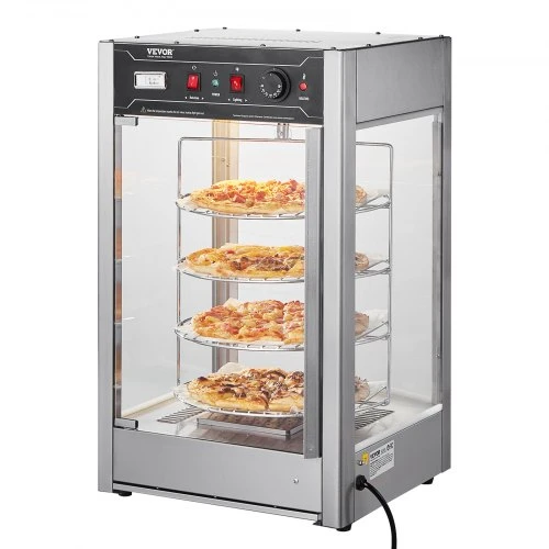 VEVOR Maisto šildymo vitrina SC-PS14 picai, 4 aukštų, iki 36,6 cm, 800 W