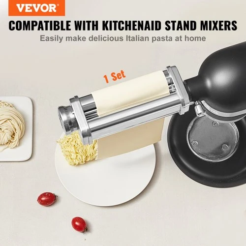 VEVOR Makaronų lakštų volo priedas KitchenAid plakamajam maišytuvui, nerūdijantis plienas, 23 x 7 x 5 cm