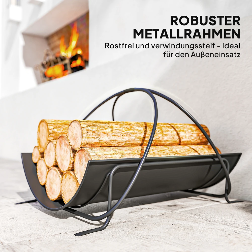 Aosom Malkų stovas naudojimui patalpose, 51 x 38 x 33 cm, metalas, juodas
