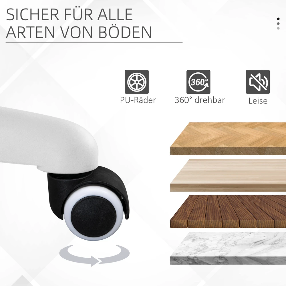 Aosom Masažinė biuro kėdė, rožinė, 78-86 cm, USB jungtis