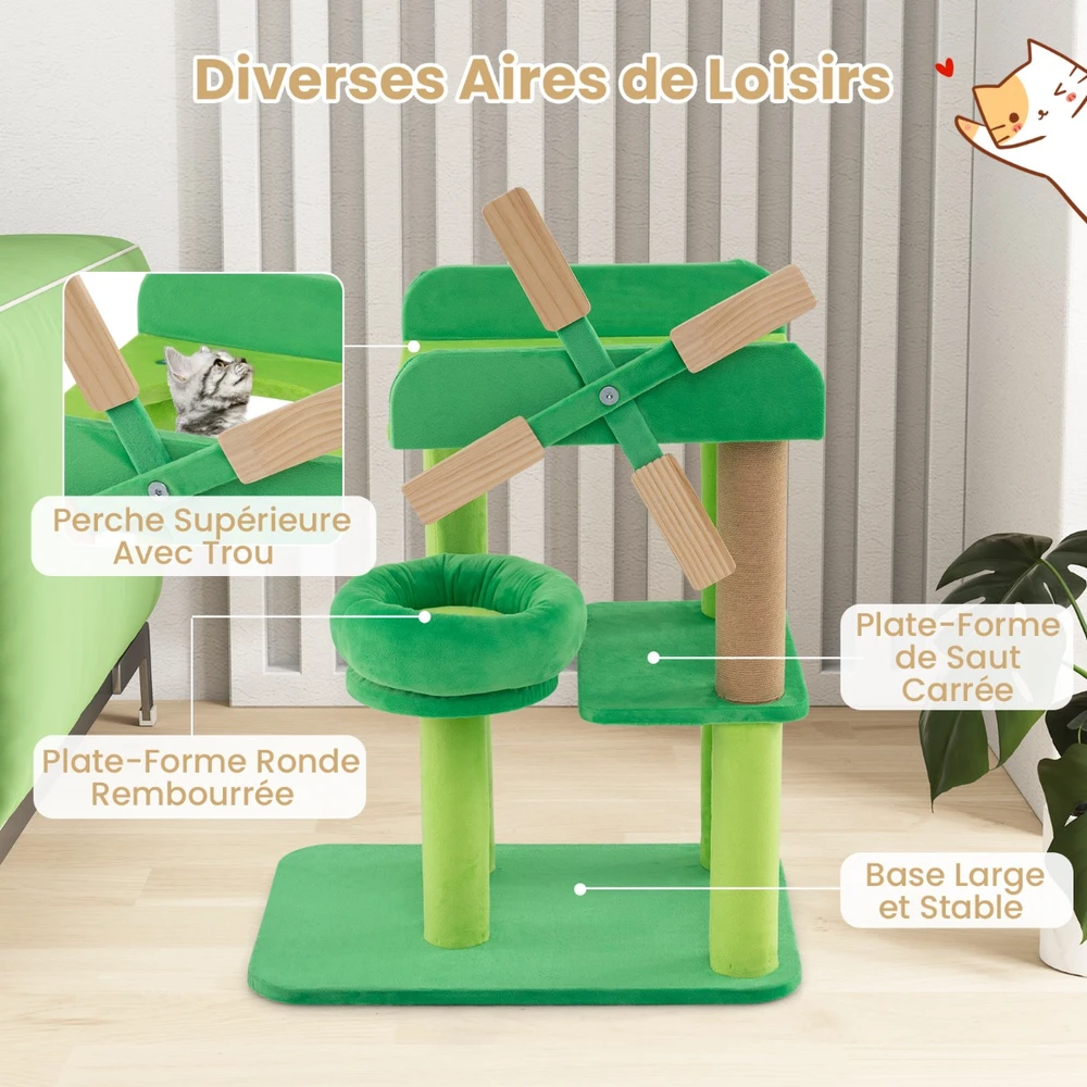 Promotion Mažas vėjo malūno formos draskyklė su gultu ir platformomis