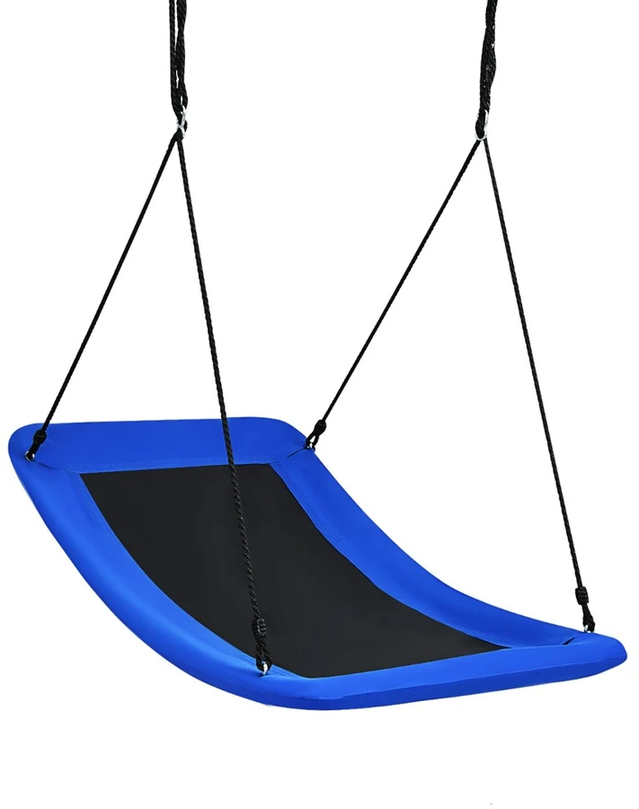 Promotion Medinė sūpynė su reguliuojama virve 83x155 cm mėlyna