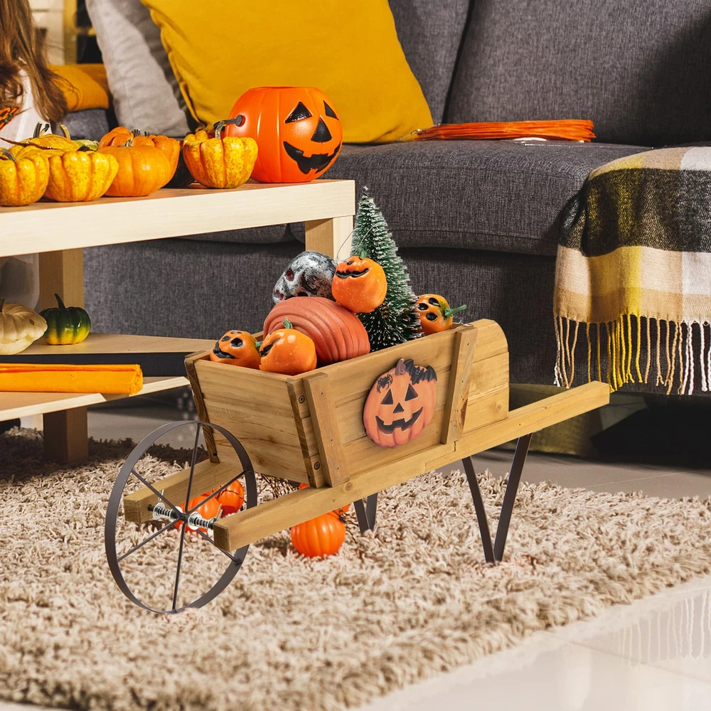 Promotion Medinis Vežimėlis su Gėlių Vazonu ir 9 Magnetiniais Priedais