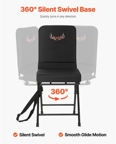 VEVOR Medžioklės kėdė XW-HC-11, 360° pasukama, sulankstoma, 136 kg