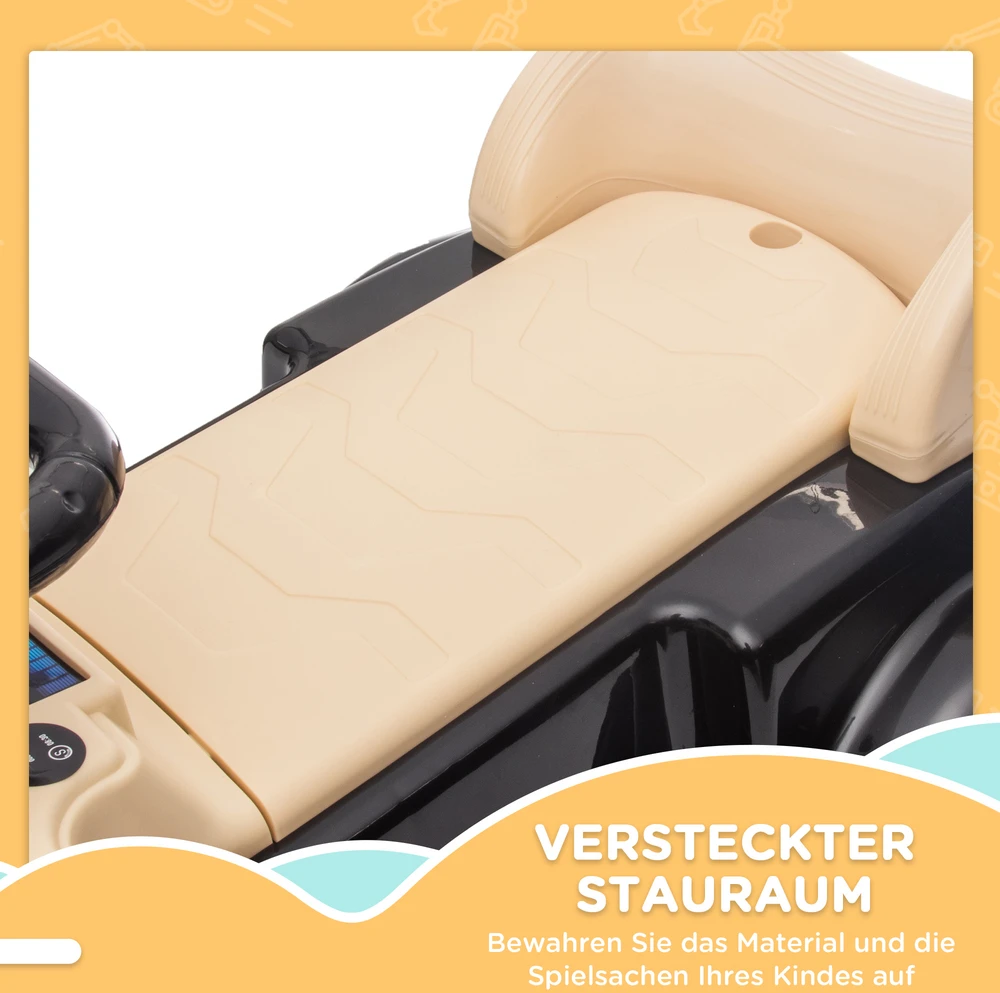 Aosom Mercedes-Benz 300S stumiamas vaikiškas automobilis, juodas, 77,5 x 41,5 x 45 cm