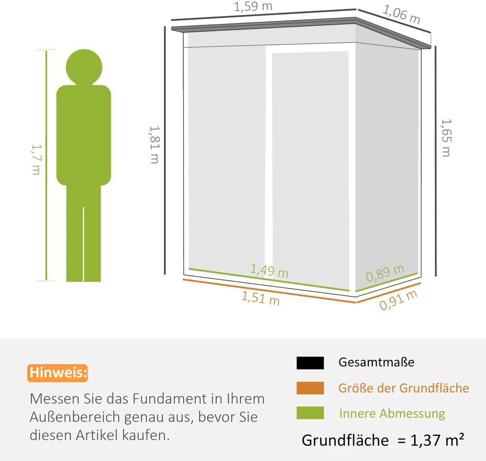 Aosom Metalinė sodo pašiūrė 1,37 m², tamsiai pilka, su stumdomomis durimis ir vėdinimo angomis