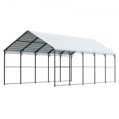 VEVOR Metalinė stoginė automobiliui, 4 x 8 x 3,15 m