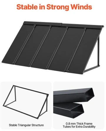 Koduva Metalinė stoginė durims VEVOR CGW-56INCH, 143 x 61 cm, plienas