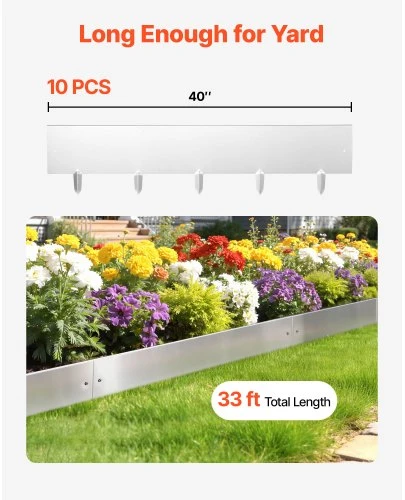 Koduva Metalinis vejos bortelis VEVOR, Corten plienas, 10 vnt., 100 x 23 cm