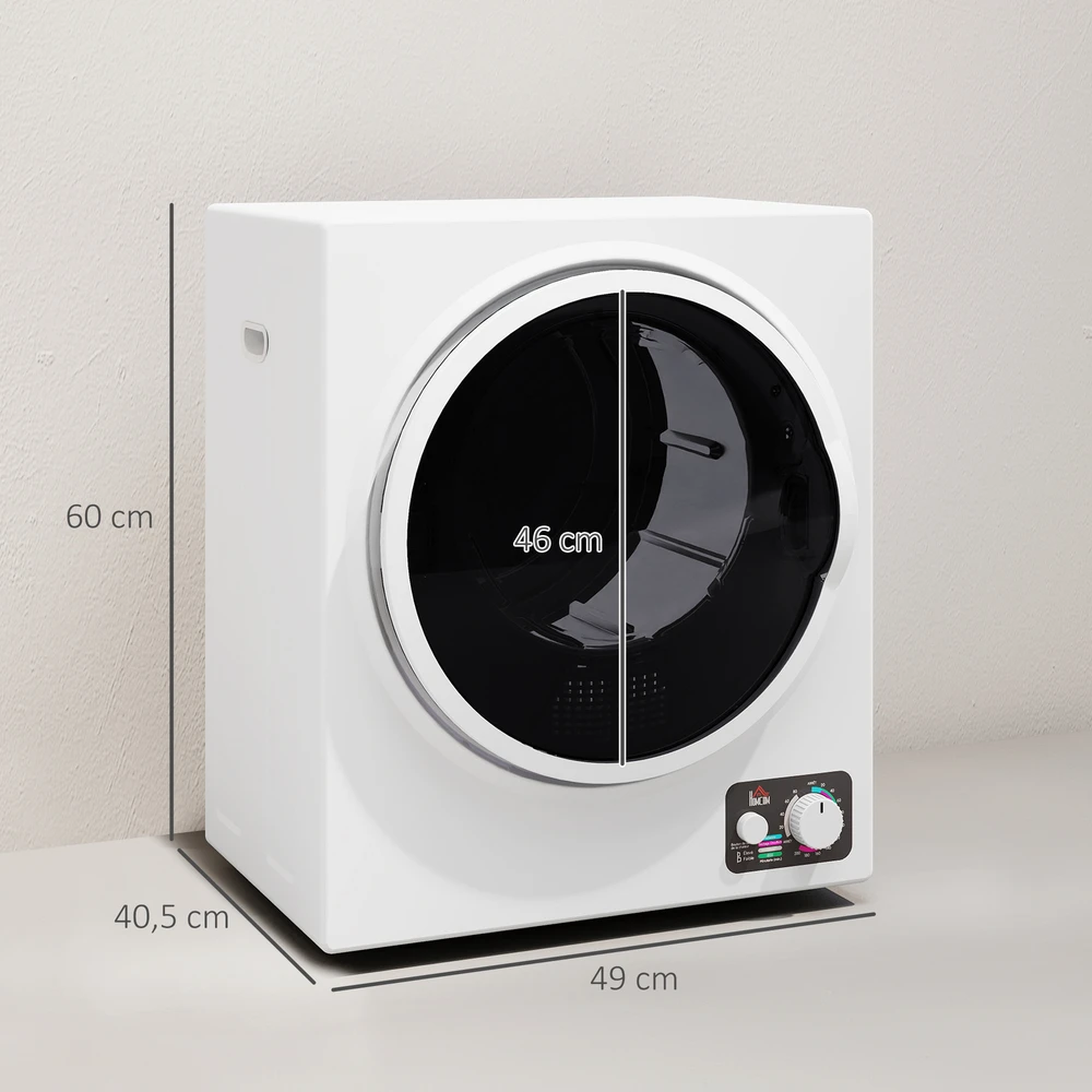 Aosom Mini džiovyklė 4kg, 4 programos, 2 kaitinimo lygiai, sterilizacija iki 65 ℃, 850 W, balta