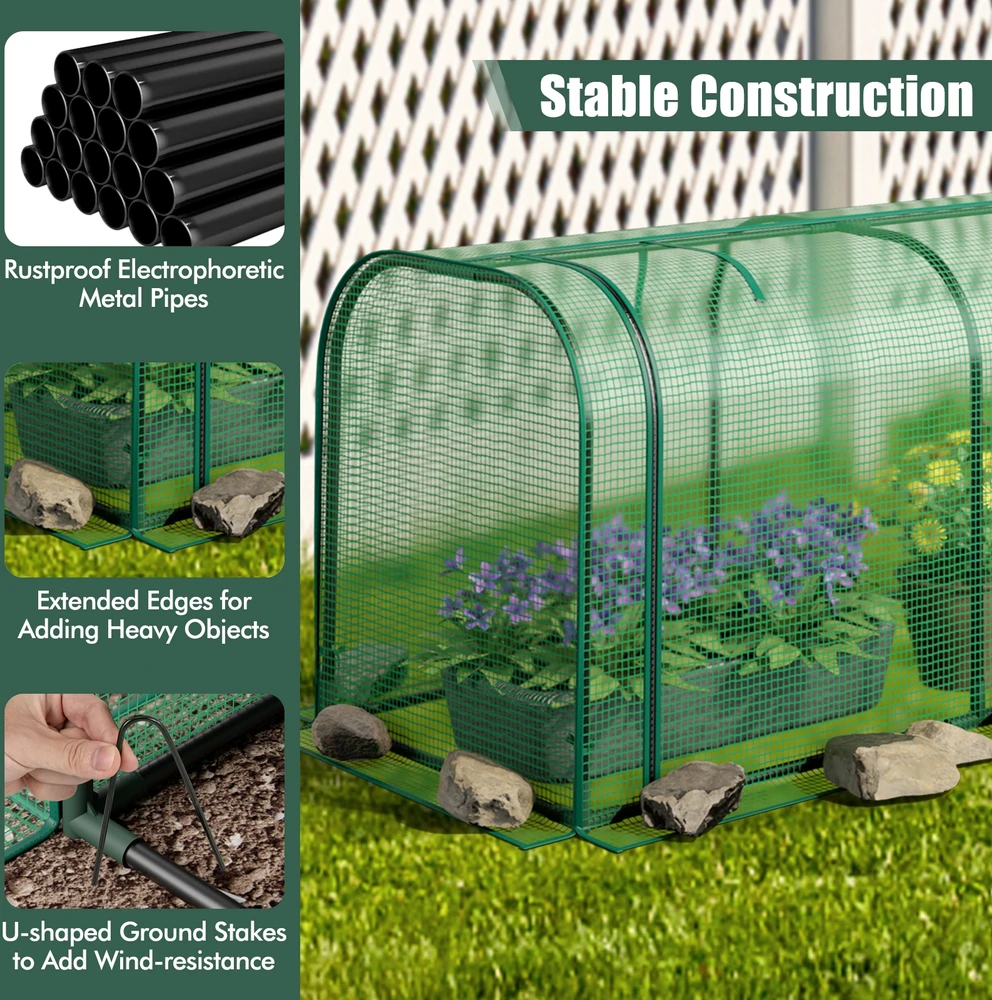 Promotion Mini šiltnamis tunelis 118x55x60 cm žalias